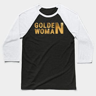 Golden Woman Baseball T-Shirt